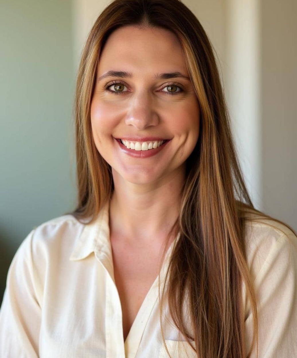 therapist in foreground speaking with a blurred woman in the background